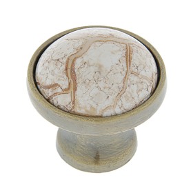 Ручка кнопка Ceramics 020, керамическая, цвет бронза