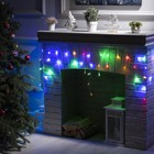 Гирлянда "Бахрома", 3 х 0.5 м, LED-80-220V, 8 режимов, нить прозрачная, свечение мульти