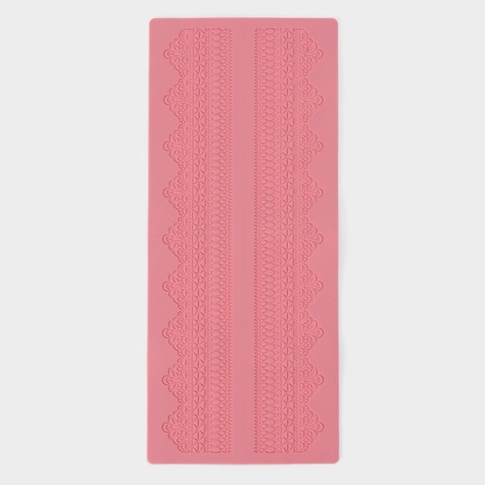 Коврик для айсинга Доляна «Кружево», 38,7×16,5 см, цвет МИКС