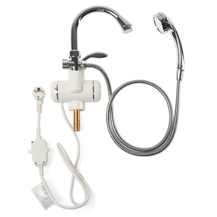Кран-водонагреватель UNIPUMP BEF-001-03, проточный, душ, 3000 Вт, 1.3 л/мин