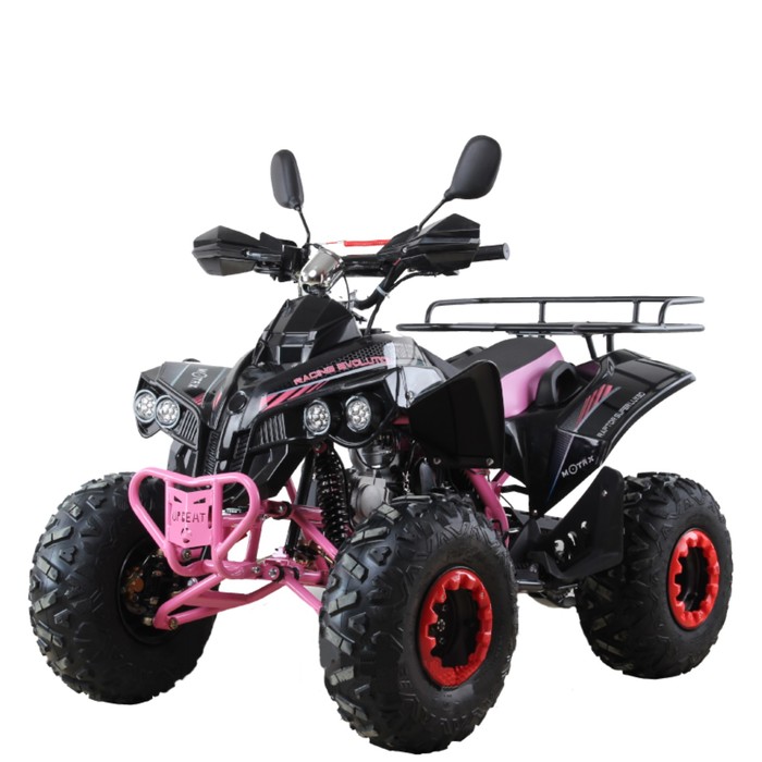 Квадроцикл бензиновый MOTAX ATV Raptor-7 125 сс, Черно-розовый