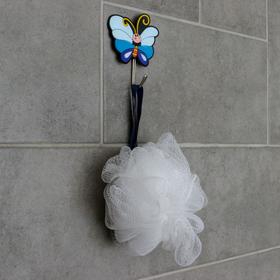 Крючок на липучке «Бабочка», цвет синий - фото 8496446