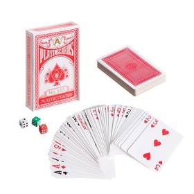 Покер, набор для игры: 3 кубика, 1.5 х 1.5 см, карты 54 шт, 5.5 х 10.5 см, микс в Донецке