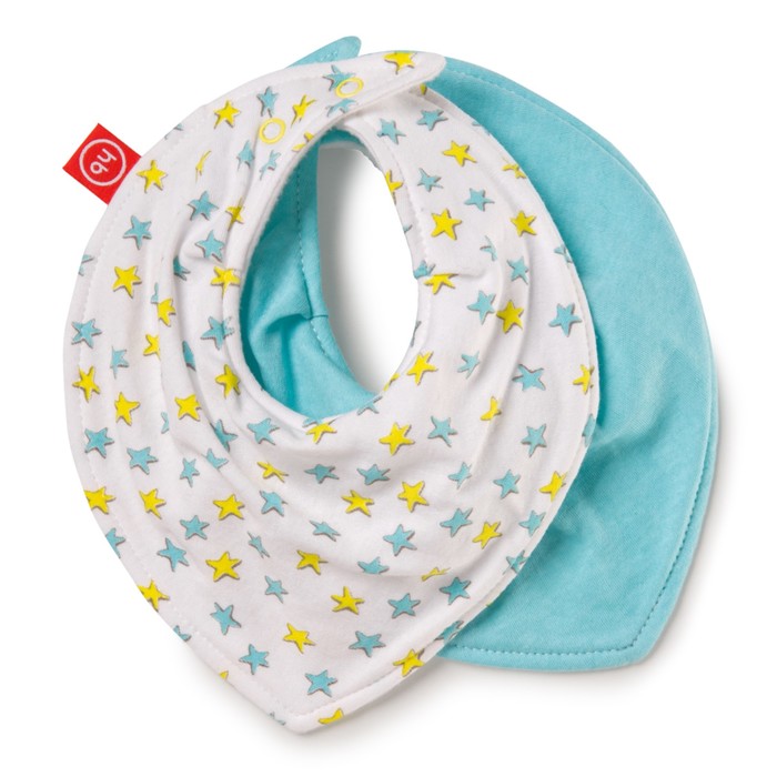 Набор нагрудных фартуков  на кнопке BABY BIBS SET STAR, от 3 мес.