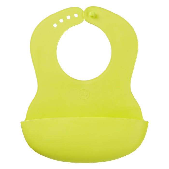 Нагрудник пластиковый мягкий  BABY PLASTIC BIB, зелёный, от 6 мес.