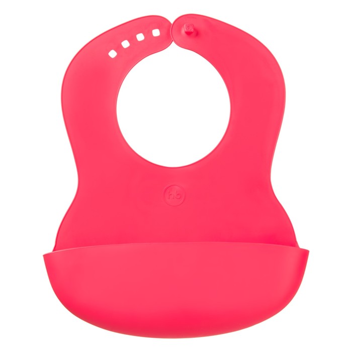 Нагрудник пластиковый мягкий  BABY PLASTIC BIB, красный, от 6 мес.