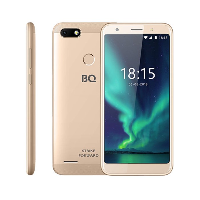 Смартфон BQ S-5512L Strike Forward 5,45&quot;,1440*720, 16Gb, 2GbRAM,Fingerprint золотой