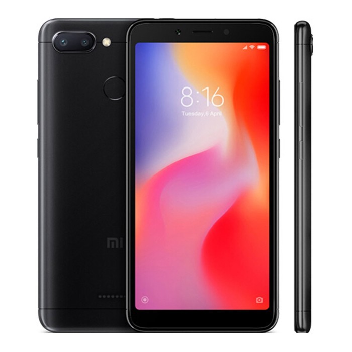 Смартфон XIAOMI Redmi 6 64Gb Black 5,45&quot;, 1440*720, 64Gb,4GbRAM, 12+5Mp черный