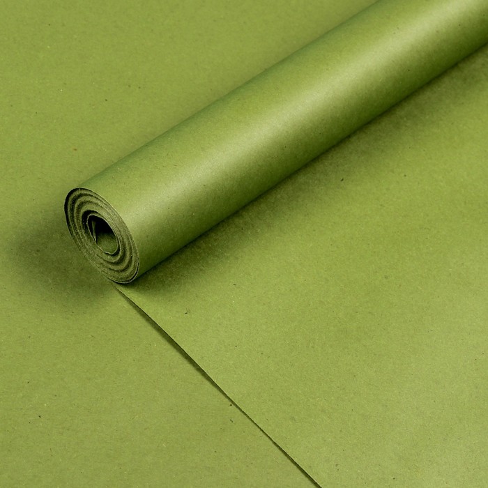 Бумага упаковочная крафт "Зелёная", 0,7 х 10 м, 70 г/м² /м2
