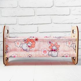 Кроватка деревянная для кукол «Катюша», 44 × 24 × 24 см, с постельным бельём в Донецке