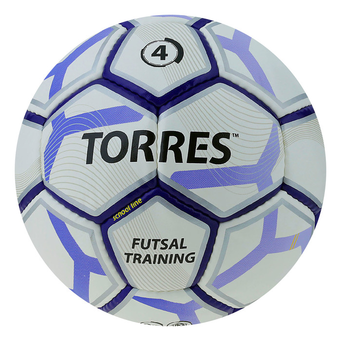 Мяч футзальный &quot;TORRES Futsal Training&quot; арт.F30644, р.4, бело-фиолет-черн