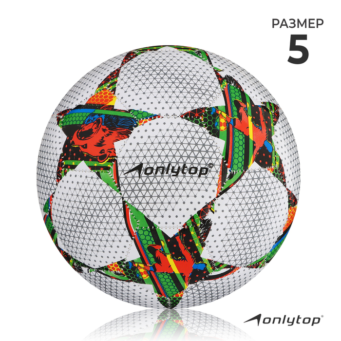 Мяч футбольный ONLITOP, размер 5, 32 панели, 2 подслоя, машинная сшивка, 260 г