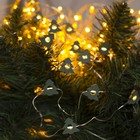 НИТЬ, 2 м, "Роса", с насад, "Ёлка синяя", LED-20-3V, 2*АА (не в компл), фиксинг, Т/БЕЛЫЙ
