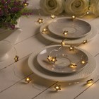 НИТЬ, 2 м, "Роса", с насад, "Цветок белый", LED-20-3V, 2*АА (не в компл), фиксинг, Т/БЕЛЫЙ