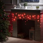 Гирлянда "Бахрома", 1.8 х 0.5 м, LED-48-220V, 8 режимов, нить прозрачная, свечение красное