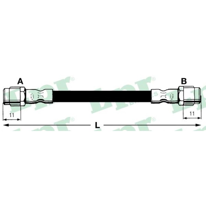 Шланг тормозной  LPR 6T46748