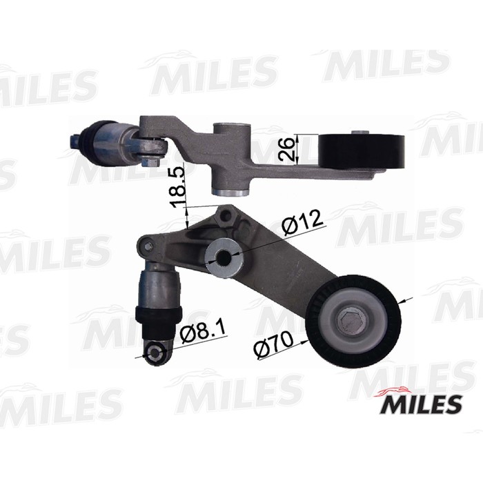 Натяжитель ремня приводного MILES AG00310