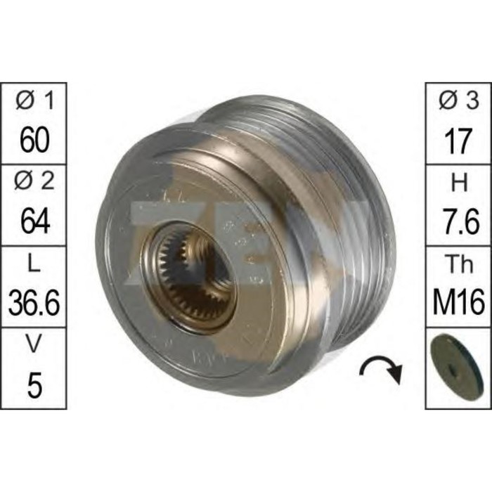 Шкив генератора ERA ZN5466