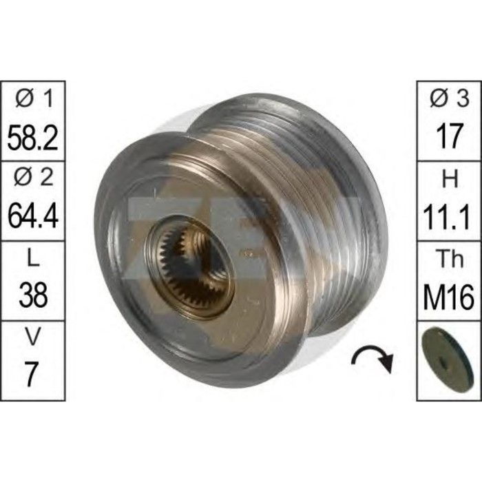 Шкив генератора ERA ZN5452