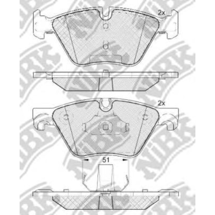 Колодки тормозные дисковые NIBK PN0545