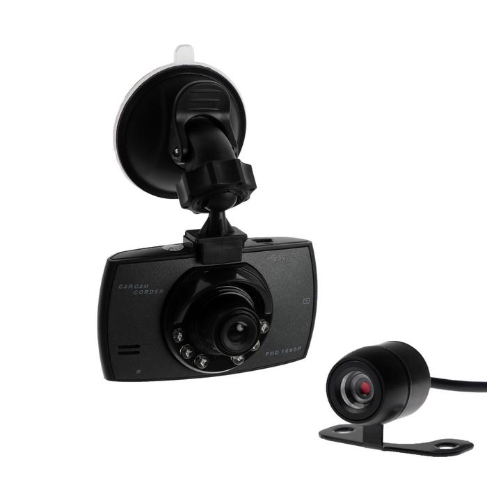 Видеорегистратор TORSO, 2 камеры, HD 1920×1080P, TFT 2.4, обзор 120°