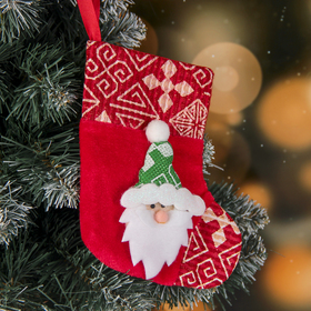 Носок для подарков "Ночь перед Рождеством" 13*17,5 см, дед мороз в Донецке
