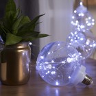Гирлянда "Нить" с насадками "Лампочки" 1,5 м, 4 х12 см, 100 LED-12V, адаптер в комплекте, нить прозрачная, свечение белое Гирлянда "Нить" с насадками "Лампочки" 1,5 м, 4 х12 см, 100 LED-12V, адаптер в комплекте, нить прозрачная, свечение белое