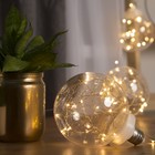Гирлянда "Нить" с насадками "Лампочки" 1,5 м, 4 х12 см, 100 LED-12V, адаптер в комплекте, свечение тёплое белое