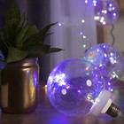 Гирлянда "Нить" с насадками "Лампочки" 1,5 м, 4 х12 см, 100 LED-12V, адаптер в комплекте, свечение мульти
