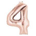 Balloon foil 18" Figure 4, color rose gold, 1 piece Balloon foil 18" Figure 4, color rose gold, 1 piece
