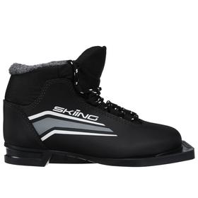 Ботинки лыжные TREK Skiing 1 NN75 ИК, цвет чёрный, лого серый, размер 43 в Донецке