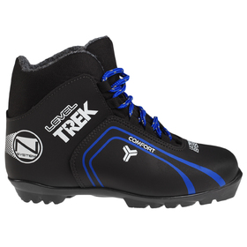 Ботинки лыжные TREK Level 3 NNN ИК, цвет чёрный, лого синий, размер 36 в Донецке