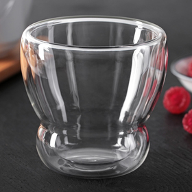 The glass is double-walled 250 ml "Paul. Duo wavy"