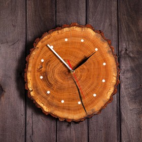 Часы настенные "Спил дуба", 35 х 35 см