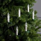 Гирлянда «Нить» 4 м с насадками «Свечи на прищепке», IP20, тёмная нить, 20 LED, свечение тёплое белое, 220 В 3612376