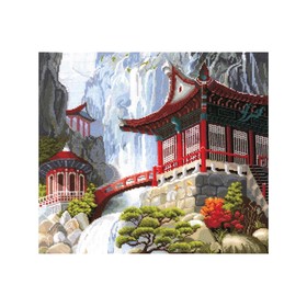 Набор для вышивания «Водопад и пагода»