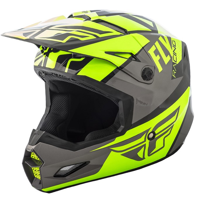 Шлем кроссовый FLY RACING ELITE GUILD Hi-Vis Yellow/grey/black 2018, XL