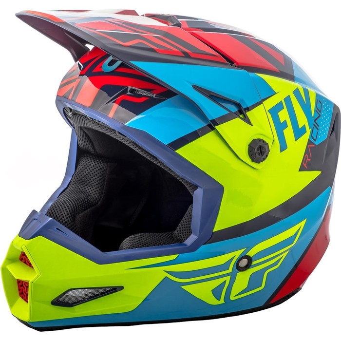 Шлем кроссовый FLY RACING ELITE GUILD red/blue/Hi-Vis yellow 2018, L