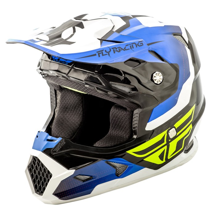 Шлем кроссовый FLY RACING TOXIN ORIGINAL blue/white/black 2018, S