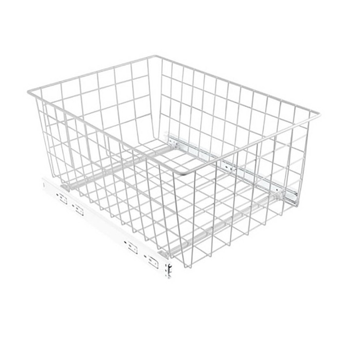 Корзина выкатная сетчатая SIBO SB400/200-WT/SH шариковые, белая, 335х475х200 мм