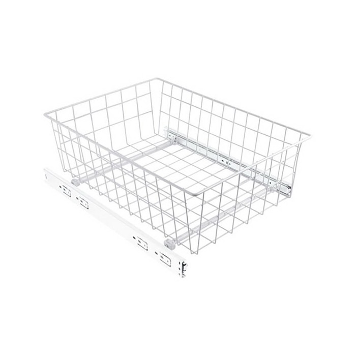 Корзина выкатная сетчатая SIBO SB400/150-WT/SH шариковые, белая, 335х475х150 мм