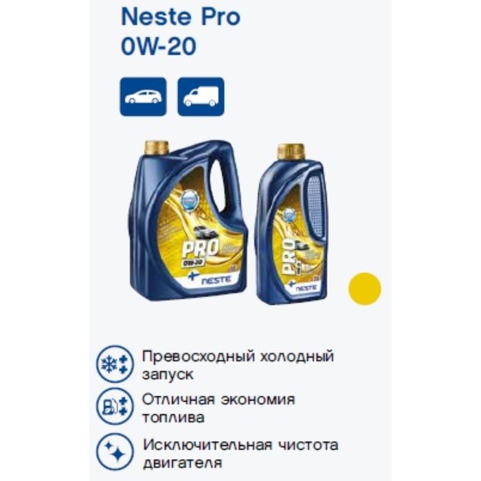 Масло моторное Neste Pro 0W20 1л