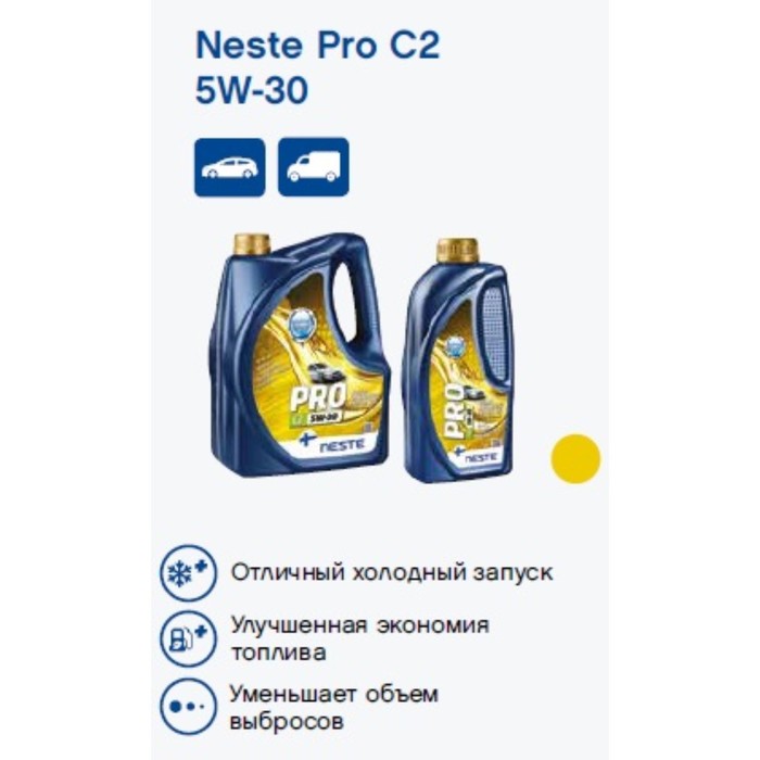 Масло моторное Neste Pro C2 5W30 4л