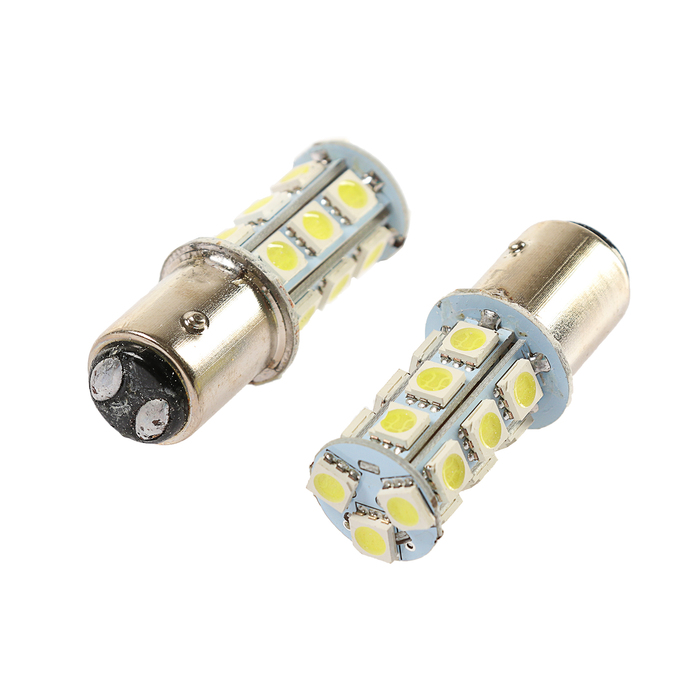 Автолампа светодиодная TORSO P21/5W, 12 В, 18 SMD-5050, 2 шт., свет белый