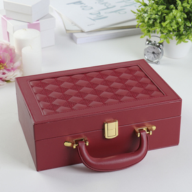 Box leatherette jewelry case 