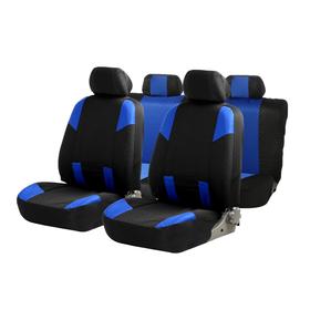 Авточехлы TORSO Premium универсальные, 9 предметов, чёрно-синий AV-36