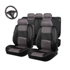 Seat covers seat TORSO Premium universal 9 items, skin.Deputy, black and gray AV-43
