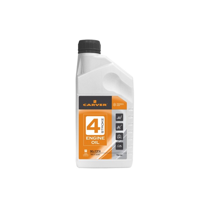 Масло CARVER 4 Stroke Engine oil, для 4Т двигателей, минеральное, SAE30, 0.946 л