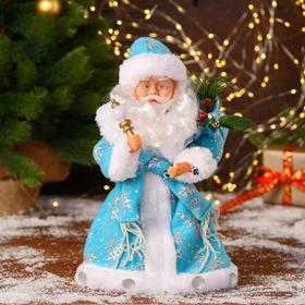 {{photo.Alt || photo.Description || 'Дед Мороз &quot;В синей шубке с подарками&quot; двигается, с подсветкой, 30 см'}}