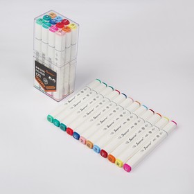 Набор маркеров профессиональных двусторонних, 12 штук/12 цветов, набор B MS-898